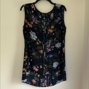 Catherine Malandrino Multicolor Floral Sleeveless Top